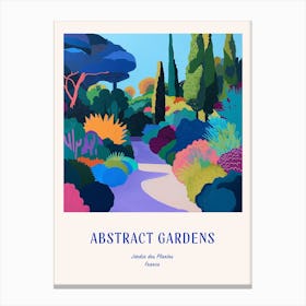 Colourful Gardens Jardin Des Plantes France 3 Blue Poster Canvas Print