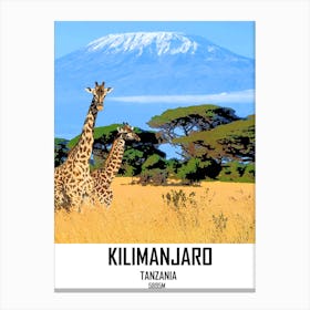 Kilimanjaro, Mountain, Nature, Africa, Art, Wall Print Canvas Print