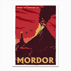 Fictional Travel - Mordor Canvas Print