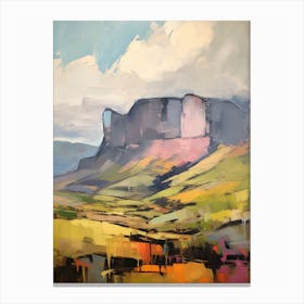 Table Mountain South Africa 4 Mountain Painting Canvas Print