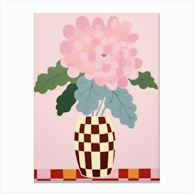 Hydrangeas Flower Vase 2 Canvas Print