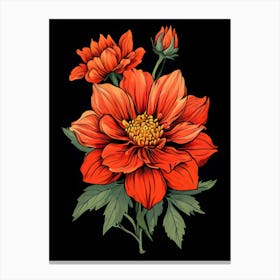 Dahlia Flower 9 Canvas Print