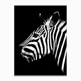 Zebra Line Art 1 Canvas Print