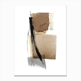 Watercolor Abstract Beige No 645b Canvas Print