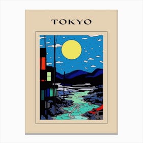 Minimal Design Style Of Tokyo, Japan 4 Poster Canvas Print