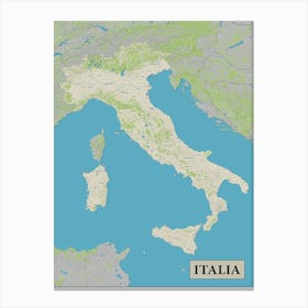 Italy map art Canvas Print