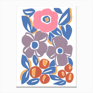 Fleur Goauche Flowers Canvas Print
