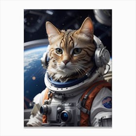 Cat In Space 4 Canvas Print
