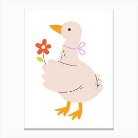 Duck With Flower Lienzo