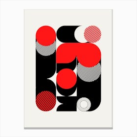 Geometrical Play With Cylinder Canvas Print