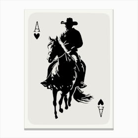 Cowboy Playing Card 1 Canvas Print