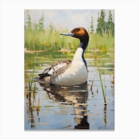 Bird Painting Loon 1 Canvas Print