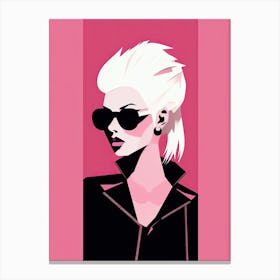 Fierce and Pink: Punk Minimalism Canvas Print