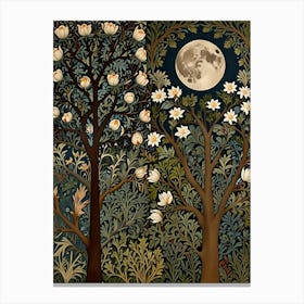 William Morris Moonlight In The Trees 9 Canvas Print