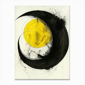 Black And Yellow 6 Canvas Print