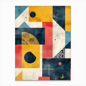 Playful And Colorful Geometric Shapes Arranged In A Fun And Whimsical Way 24 Canvas Print