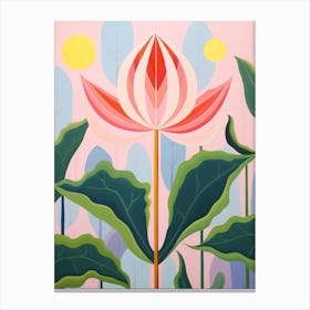 Tulip 6 Hilma Af Klint Inspired Pastel Flower Painting Canvas Print