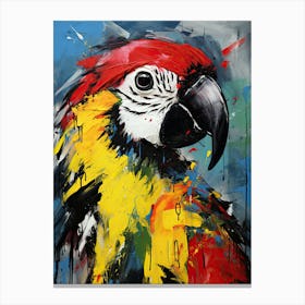 Urban Feathered Marvels: Parrots in Neo-Expressionism Canvas Print