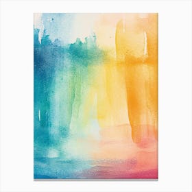 Color Strokes Watercolor Canvas Print