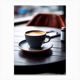 Coffee Cup On A Table Canvas Print