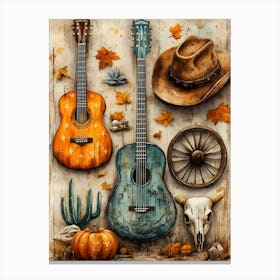 Cowboy Guitars Canvas Print