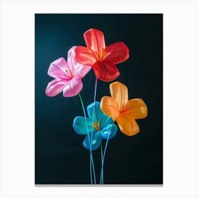 Bright Inflatable Flowers Geranium 4 Canvas Print