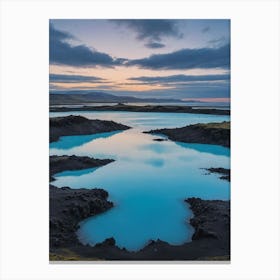 Blue Lagoon At Sunset 1 Canvas Print