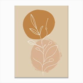 Nuremberg Botanical Garden Boho Line Art Canvas Print