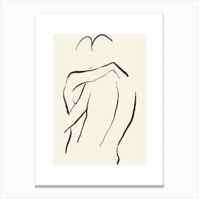 Couple Hugging Canvas Print