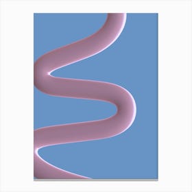 Spiral pink and blue art Canvas Print