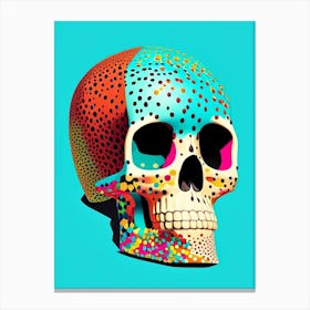 Skull With Terrazzo 1 Patterns Pop Art Canvas Print