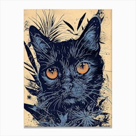 Black Cat 3 Canvas Print