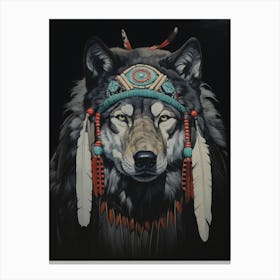 Kenai Peninsula Wolf Native American Canvas Print