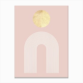 Geometry on pink background 6 Canvas Print