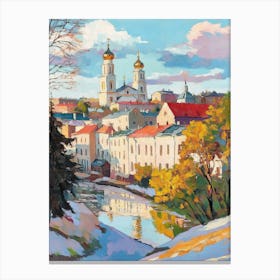 City In Winter Canvas Print