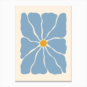 Abstract Flower 01 - Light Blue Canvas Print