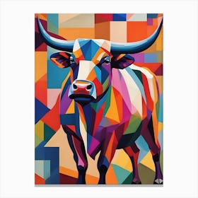 Abstract Bull Painting Canvas Print