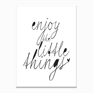 Enjoy The Little Things Canvas Print