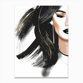 Black And Gold 27 Canvas Print