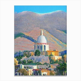 San Bernardino, City Us  Pointillism Canvas Print