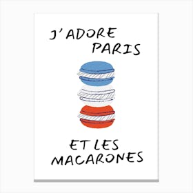 Paris et les Macarones Canvas Print