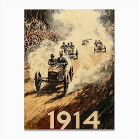 Aihrgdesign A Vintage Poster Of An Automobile Rally In 1914 F 63d1aa70 B211 4126 B81c 97a86cd0b556 2 Canvas Print