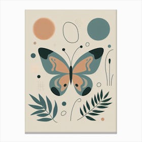 Boho Minimalist Butterfly Poster 7 Canvas Print