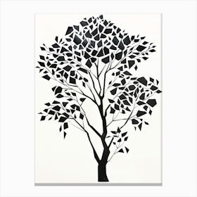Eucalyptus Tree Simple Geometric Nature Stencil 1 1 Canvas Print