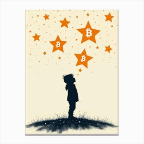 Bitcoin Starry Sky 1 Canvas Print