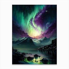 Aurora Borealis - Green and Purple Canvas Print