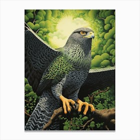 Ohara Koson Inspired Bird Painting Harrier 2 Canvas Print