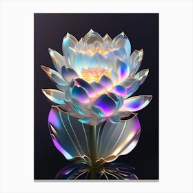 Lotus Flower Bouquet Holographic 4 Canvas Print