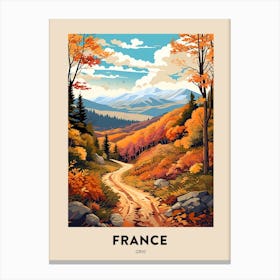 Gr10 France 4 Vintage Hiking Travel Poster Canvas Print