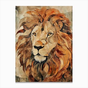 Textured Lion Painting 2 Canvas Print